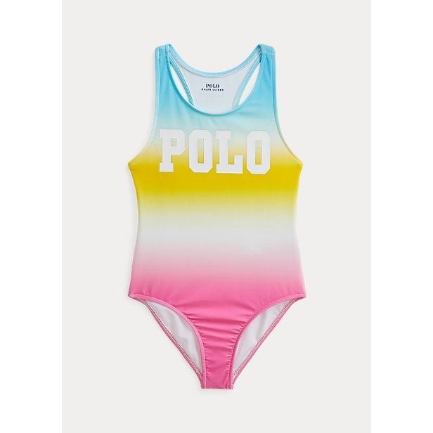 Polo Ralph Lauren Logo Ombré One-Piece Swimsuit - Yooto