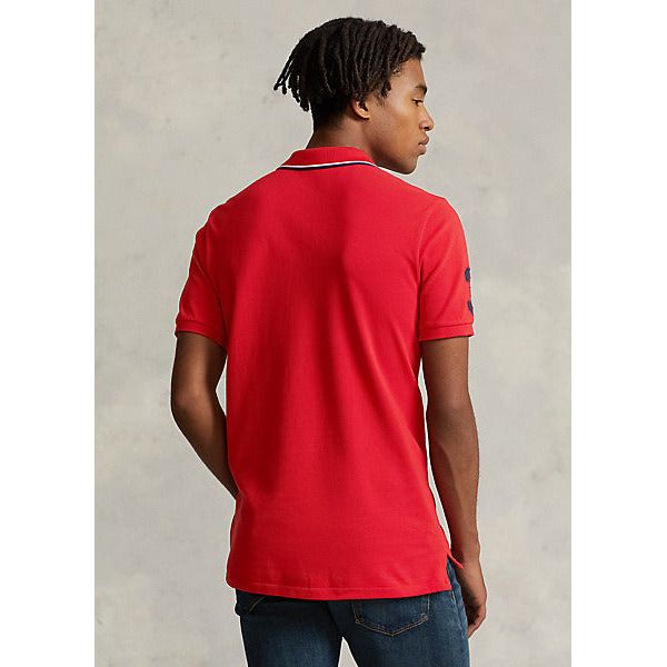 POLO RALPH LAUREN CUSTOM SLIM FIT TRIPLE-PONY POLO SHIRT - Yooto