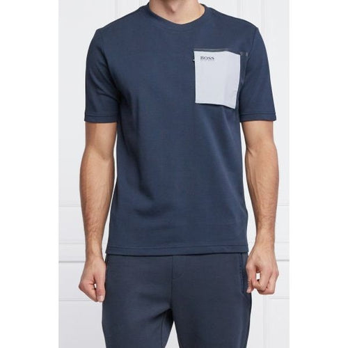 Load image into Gallery viewer, BOSS RELAXED-FIT T-SHIRT IN COTTON WITH CONTRAST ZIPPED POCKET - Yooto
