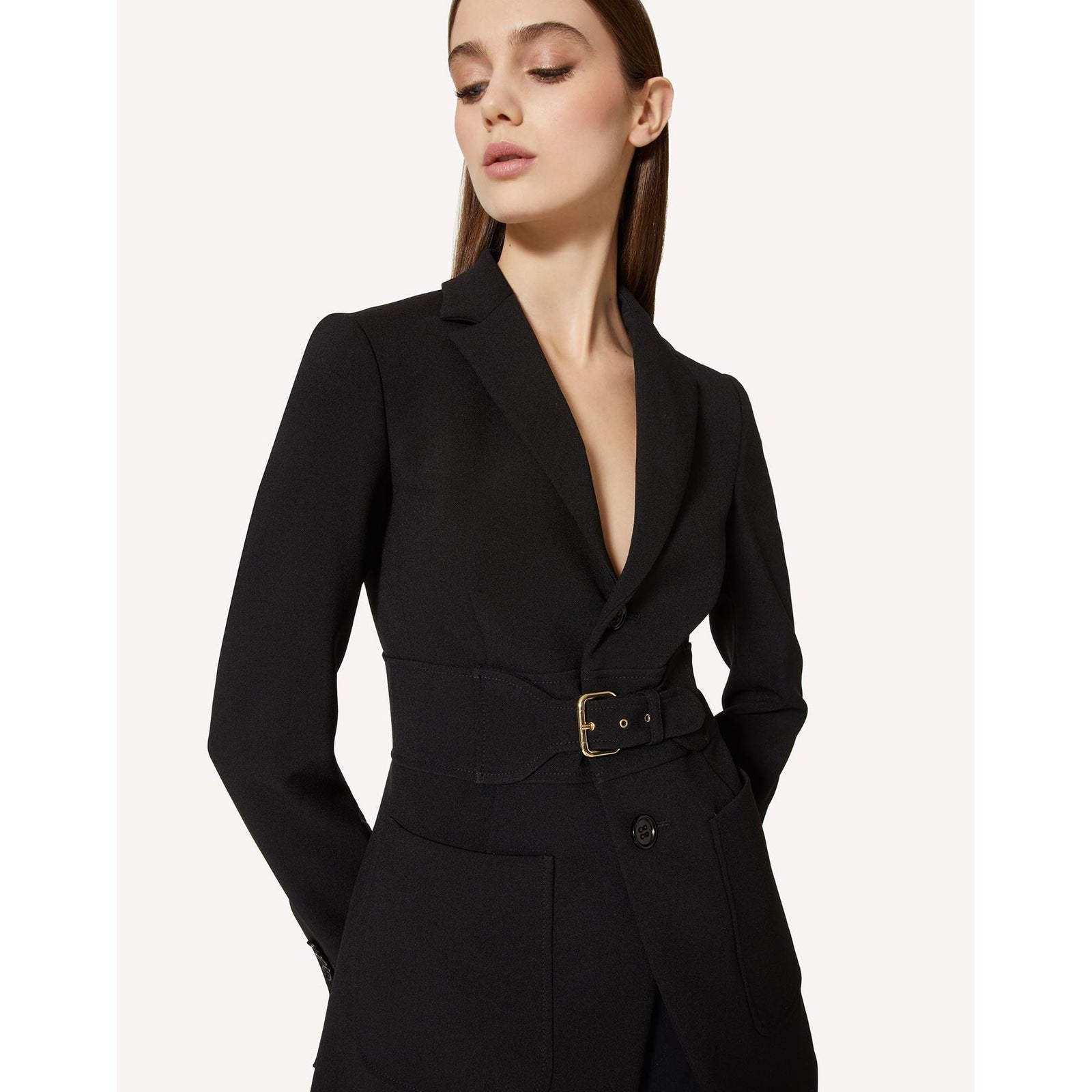 RED VALENTINO CADY JACKET WITH BELT DETAIL - Yooto
