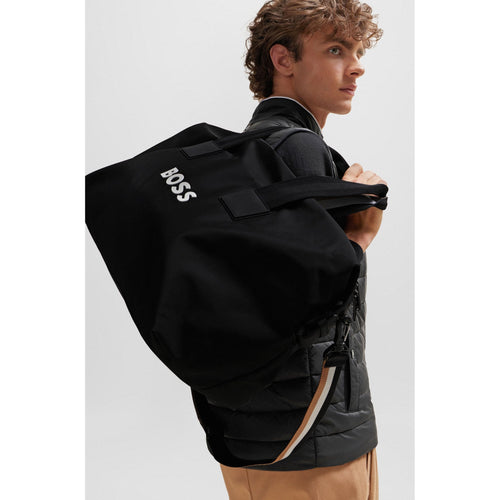 Load image into Gallery viewer, BOSS DUFFEL BAG WITH CONTRASTING LOGO AND HANDLES WITH TYPICAL STRIPES OF THE BRAND - Yooto
