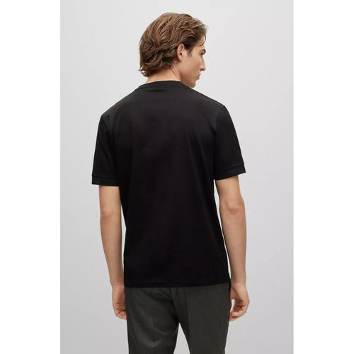 Load image into Gallery viewer, BOSS MERCERISED-COTTON REGULAR-FIT T-SHIRT WITH LOGO CUFFS - Yooto
