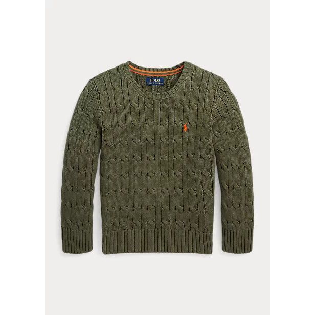 POLO RALPH LAUREN CABLE-KNIT COTTON JUMPER - Yooto