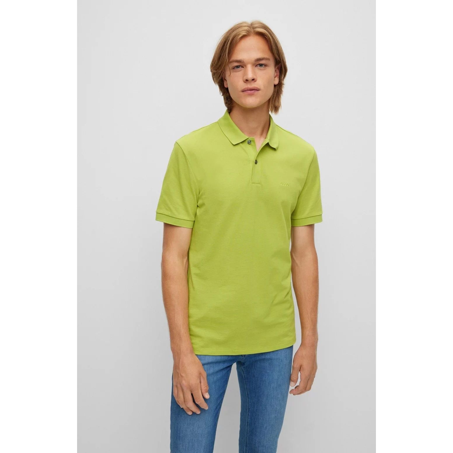 BOSS ORGANIC-COTTON POLO SHIRT WITH EMBROIDERED LOGO - Yooto