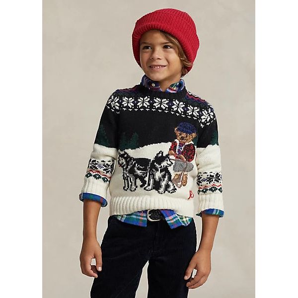 POLO RALPH LAUREN POLO BEAR WOOL BLEND SWEATER - Yooto