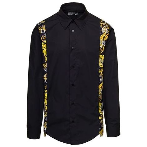 VERSACE JEANS COUTURE SHIRT WITH SIDE COUTURE LOGO PATTERN - Yooto