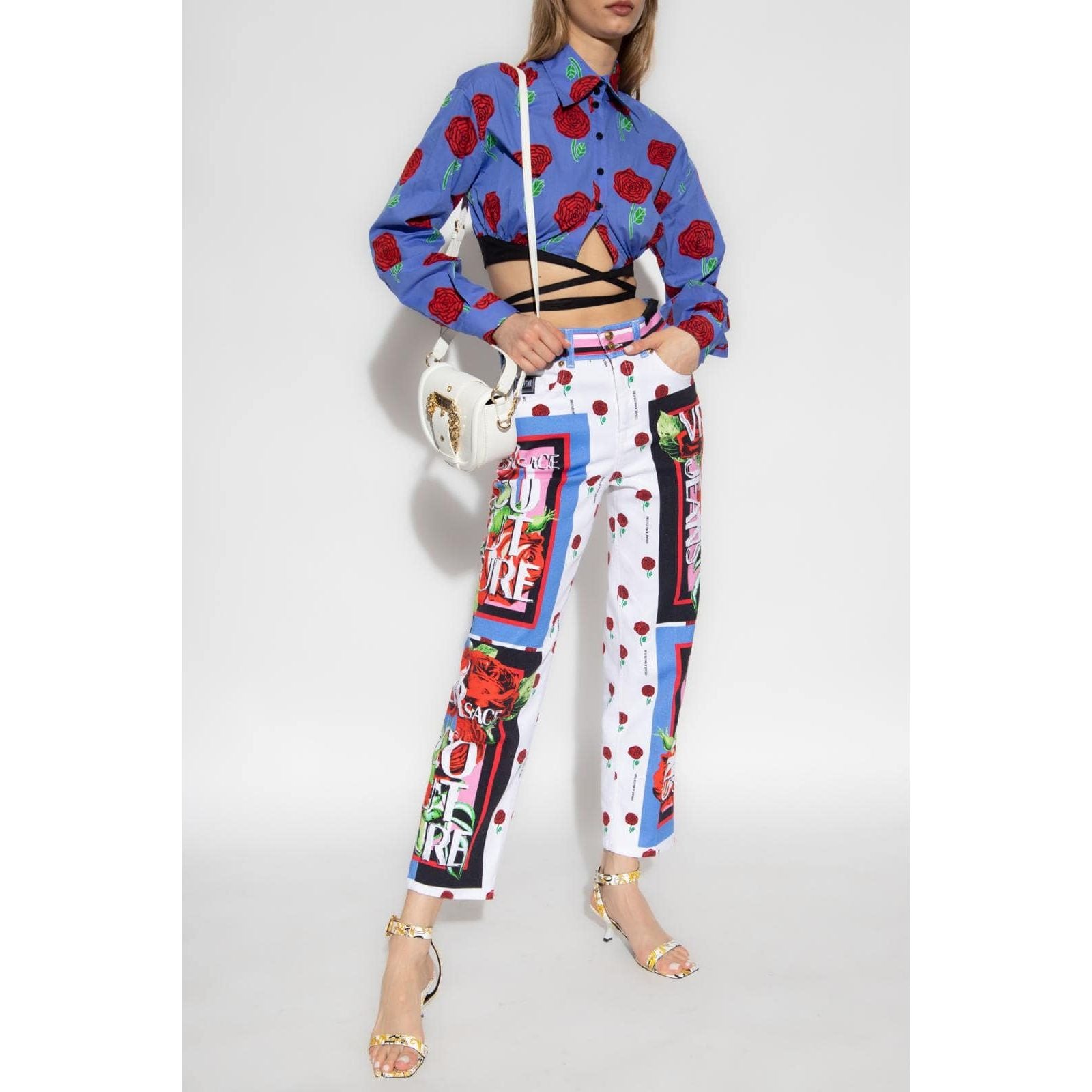 VERSACE JEANS COUTURE PATTERNED JEANS - Yooto