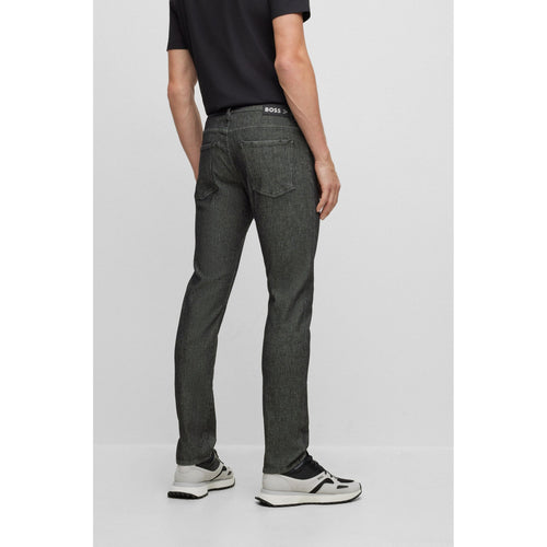 Load image into Gallery viewer, BOSS SLIM FIT JEANS IN BLACK HIGH PERFORMANCE STRETCH KNIT DENIM - Yooto
