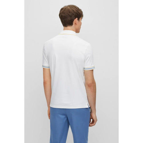 Load image into Gallery viewer, BOSS INTERLOCK-COTTON POLO SHIRT WITH CONTRAST TIPPING - Yooto
