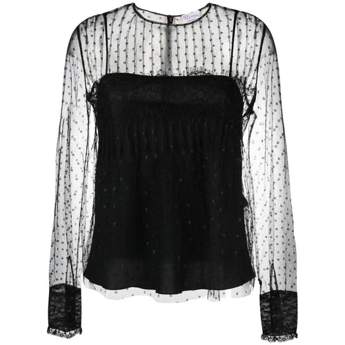 Load image into Gallery viewer, RED Valentino sheer-panelled tulle blouse - Yooto
