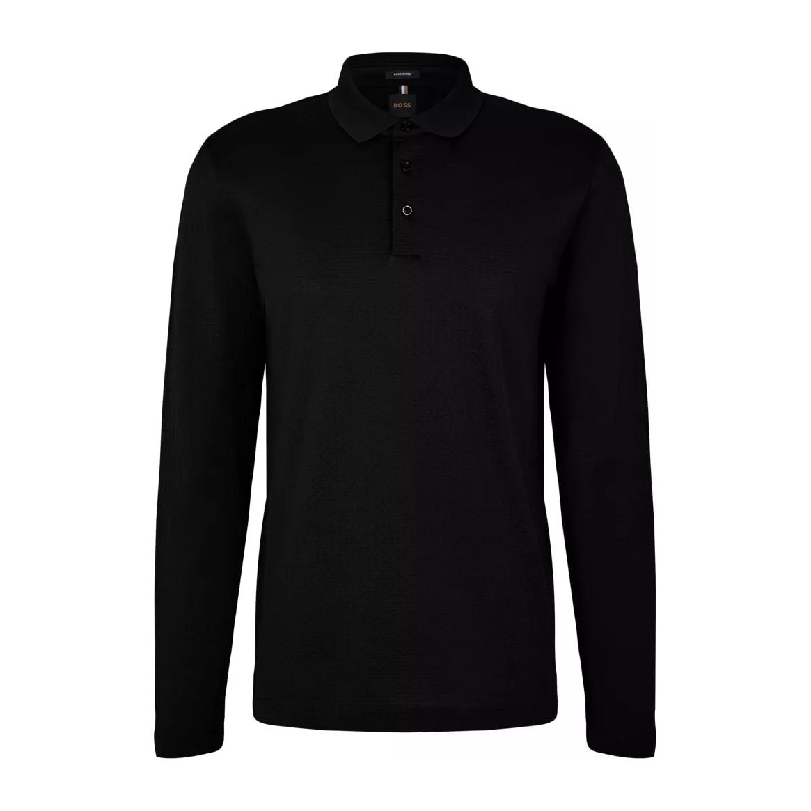 BOSS POLO SWEATER IN VIRGIN WOOL WITH EMBROIDERED LOGO - Yooto