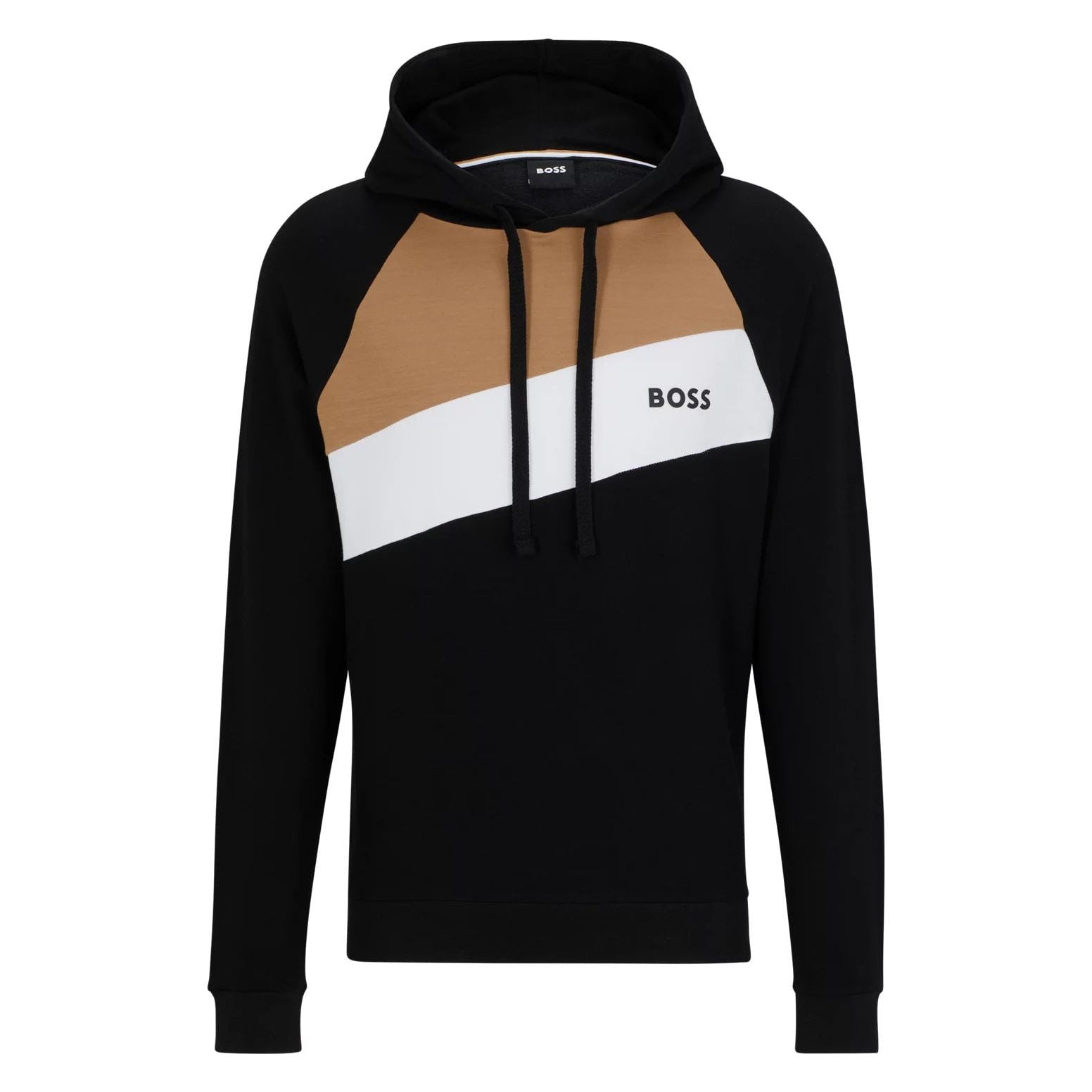 BOSS SIGNATURE-STRIPE HOODIE WITH EMBROIDERED LOGO - Yooto