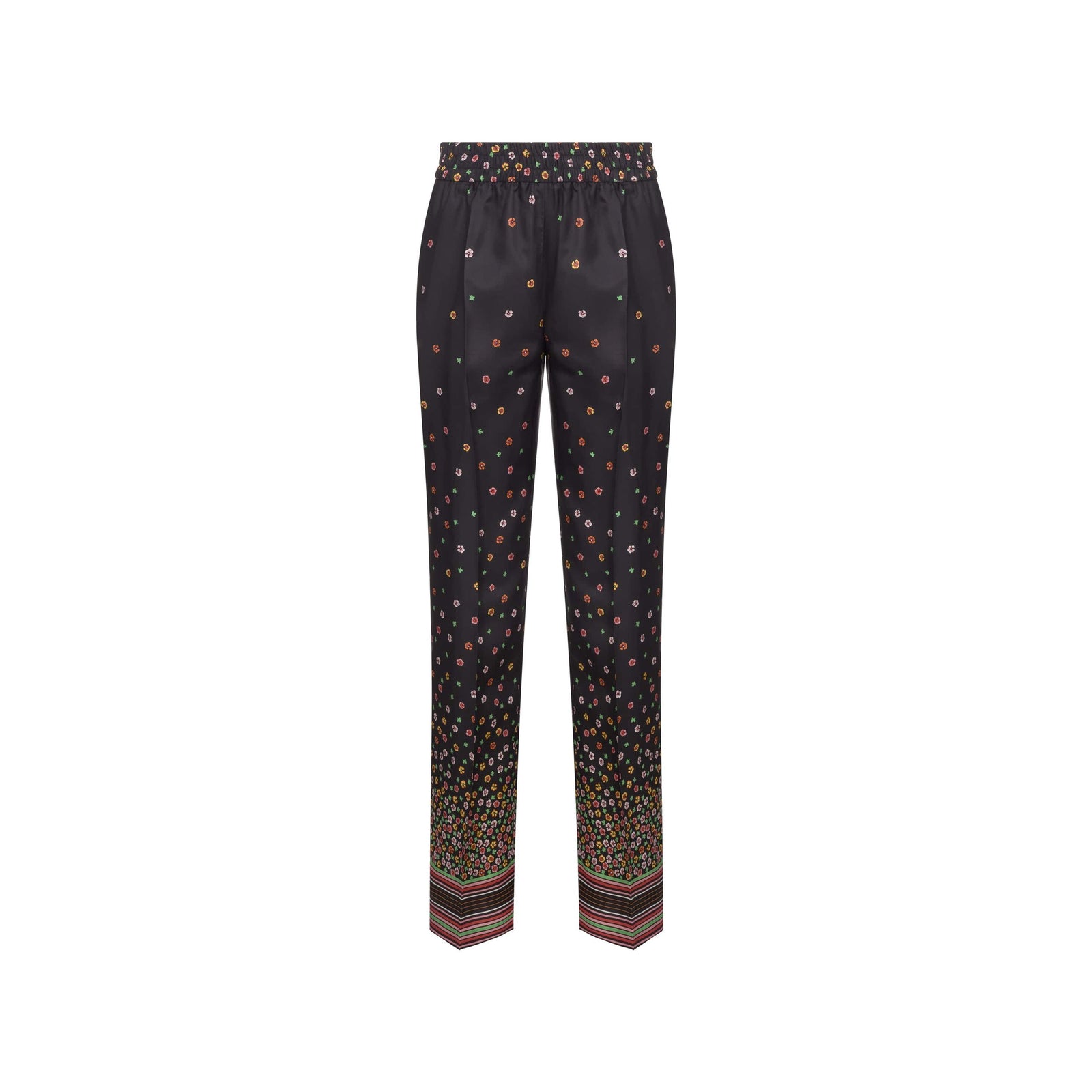 RED VALENTINO FLORAL PRINT TROUSERS - Yooto