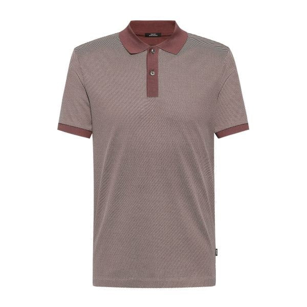 BOSS SLIM-FIT POLO SHIRT IN MERCERISED PATTERNED COTTON - Yooto