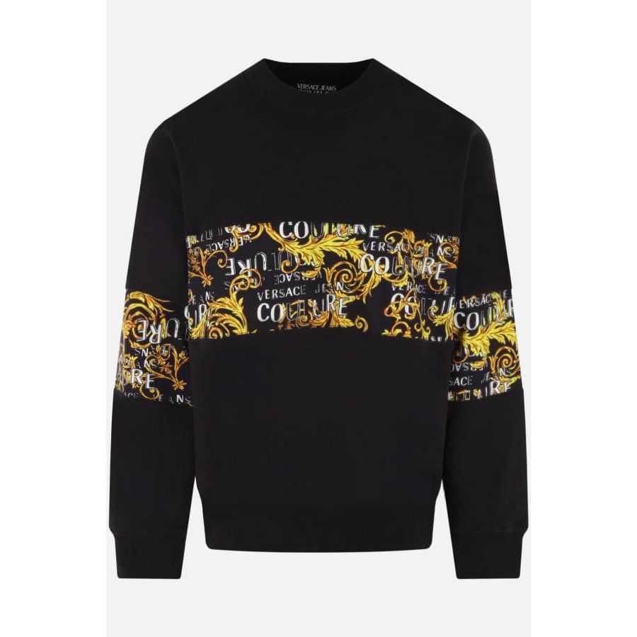 VERSACE JEANS COUTURE BAROQUE  PRINTED JERSEY SWEATSHIRT - Yooto