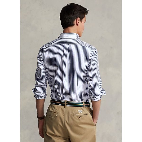 Polo Ralph Lauren Custom-Fit striped poplin shirt - Yooto