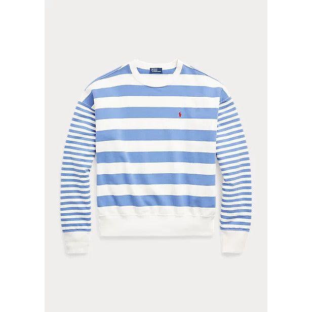 POLO RALPH LAUREN STRIPED ORGANIC COTTON TERRY SWEATSHIRT - Yooto