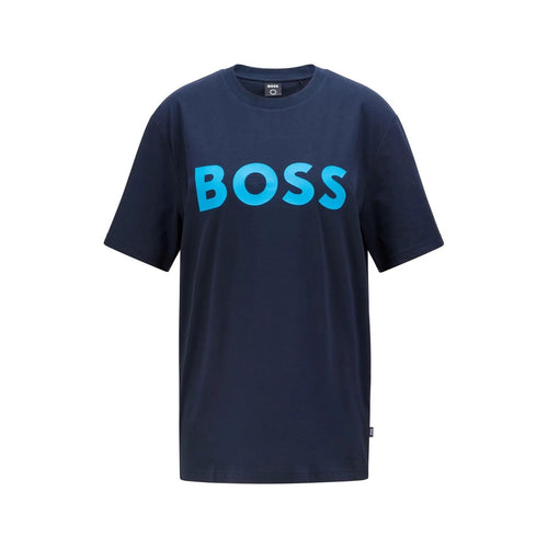 Load image into Gallery viewer, BOSS COTTON-BLEND T-SHIRT WITH LOGO GRAPHIC PRINT - Yooto
