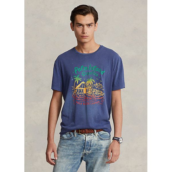 POLO RALPH LAUREN CLASSIC FIT SLUB JERSEY GRAPHIC T-SHIRT - Yooto