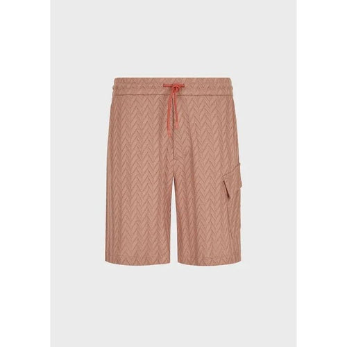 Ներբեռնեք պատկերը Պատկերասրահի դիտիչում՝ Bermuda shorts with drawstring in perforated jacquard jersey - Yooto
