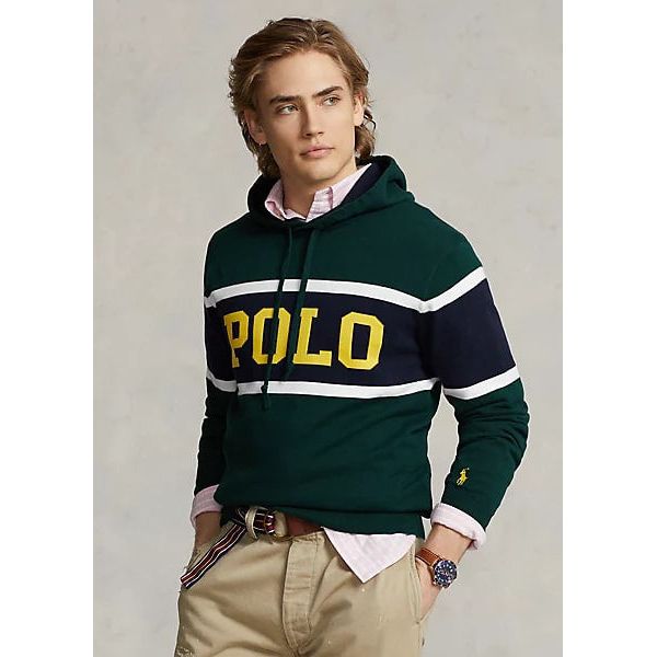 POLO RALPH LAUREN LOGO COTTON HOODED JUMPER - Yooto