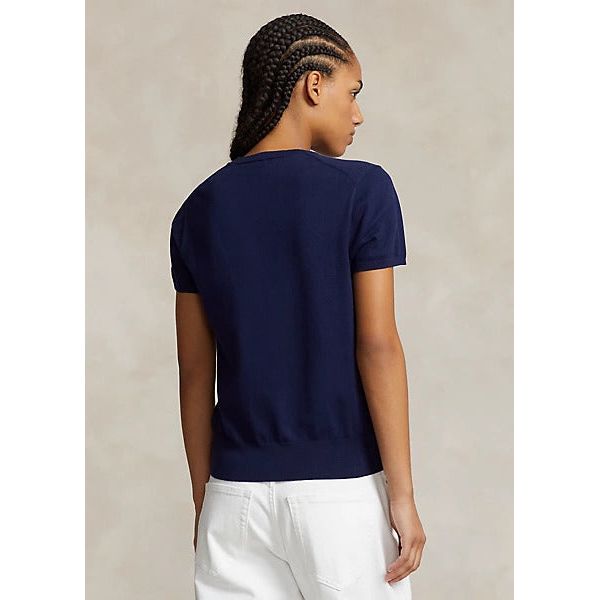 POLO RALPH LAUREN COTTON-BLEND SHORT-SLEEVE JUMPER - Yooto