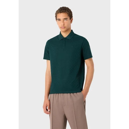 Load image into Gallery viewer, EMPORIO ARMANI JACQUARD-JERSEY POLO SHIRT WITH OP-ART MOTIF - Yooto
