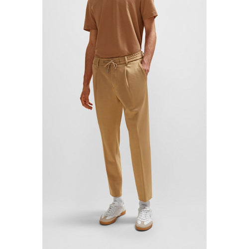 Load image into Gallery viewer, BOSS RELAXED-FIT DRAWSTRING TROUSERS IN BI-STRETCH FABRIC - Yooto
