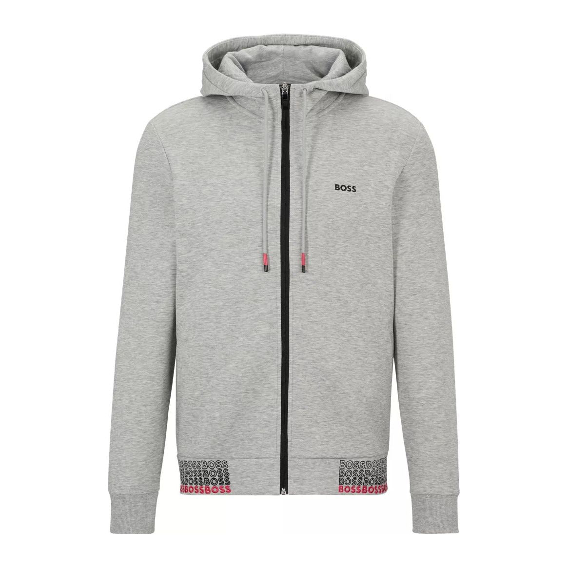 BOSS ZIP-UP HOODIE WITH MULTI-COLOURED LOGOS - Yooto