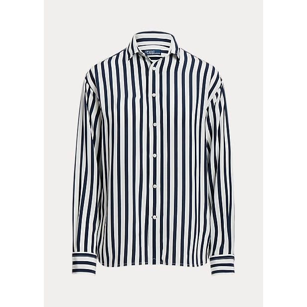 POLO RALPH LAUREN RELAXED FIT STRIPED SILK SHIRT - Yooto