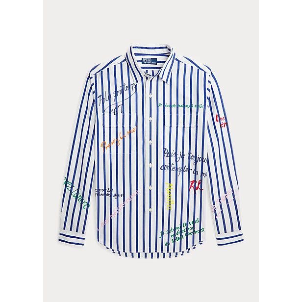 POLO RALPH LAUREN CLASSIC FIT STRIPED POPLIN WORKSHIRT - Yooto