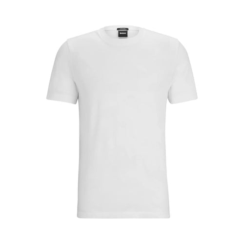 Load image into Gallery viewer, BOSS MERCERISED-COTTON T-SHIRT WITH LARGE JACQUARD-WOVEN MONOGRAMS - Yooto
