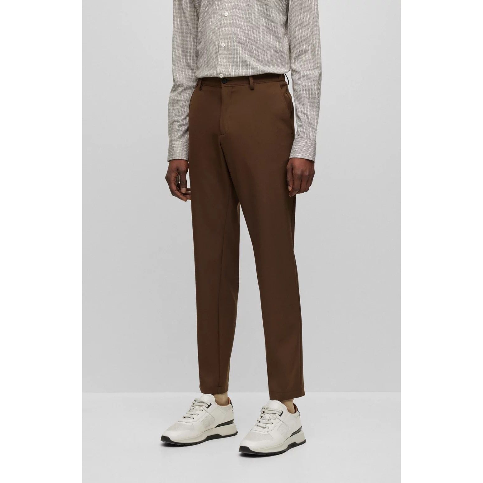 BOSS SLIM-FIT TROUSERS IN PERFORMANCE-STRETCH FABRIC - Yooto