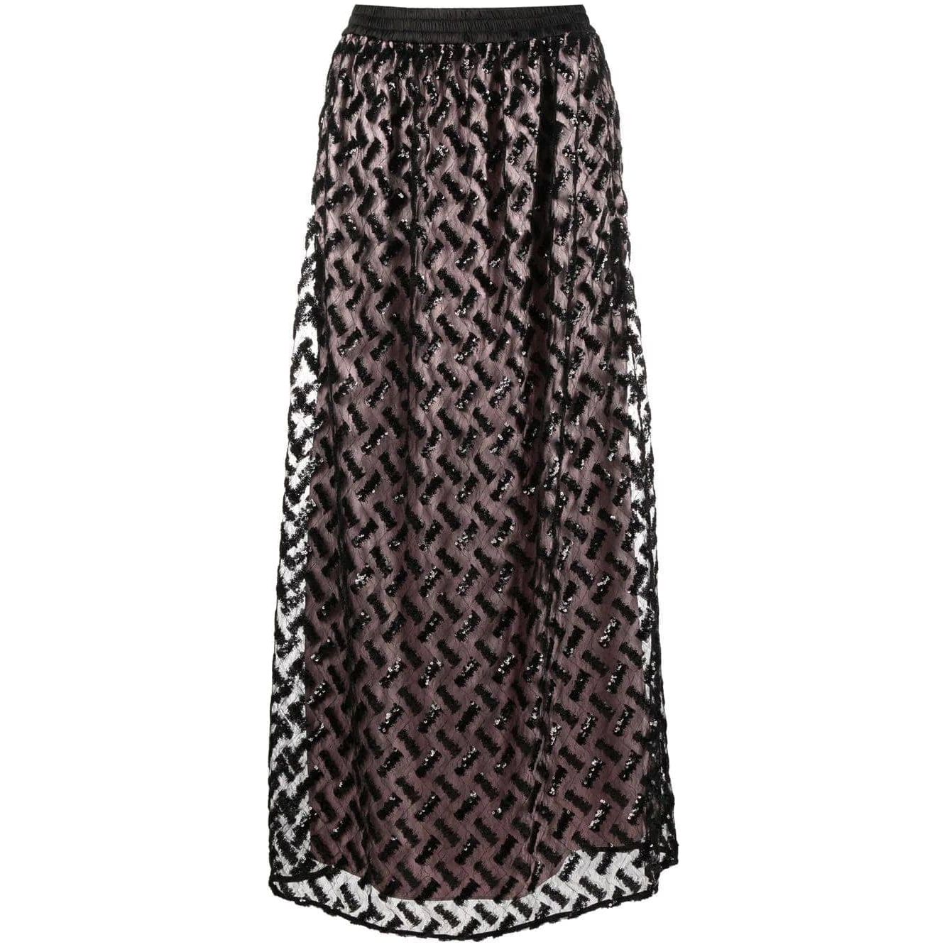 EMPORIO ARMANI LONG SKIRT WITH SEQUINS - Yooto