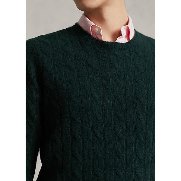 POLO RALPH LAUREN THE ICONIC CABLE-KNIT CASHMERE JUMPER - Yooto