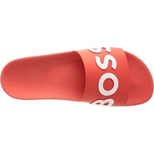 Load image into Gallery viewer, BOSS ITALIAN-MADE SLIDES WITH CONTRAST-LOGO STRAP - Yooto
