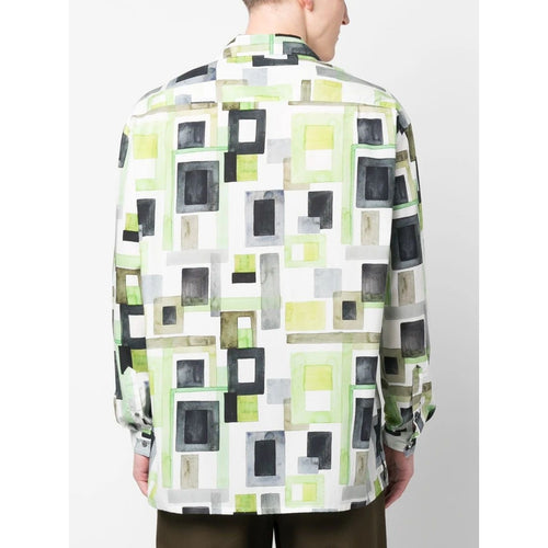 Load image into Gallery viewer, EMPORIO ARMANI ALLOVER CONTRAST PRINT LAPEL COLLAR SHIRT - Yooto
