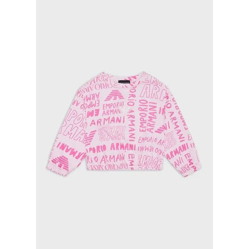 Load image into Gallery viewer, EMPORIO ARMANI KIDS JERSEY SWEATSHIRT WITH ALL-OVER EA CREW LETTERING - Yooto
