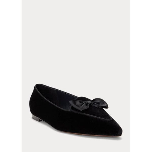 Ralph lauren velvet flats best sale