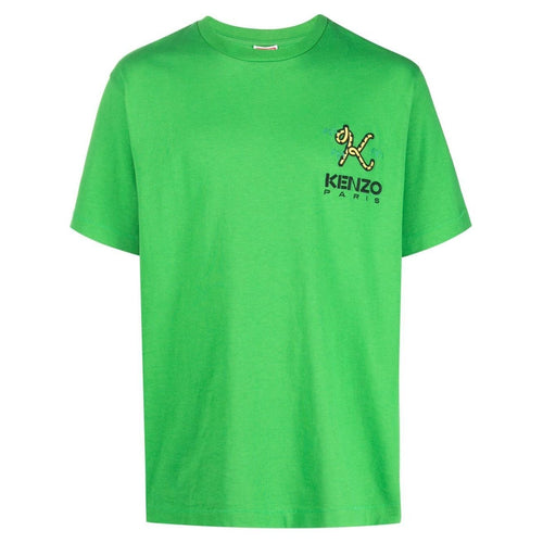 Ներբեռնեք պատկերը Պատկերասրահի դիտիչում՝ Kenzo logo-embroidered cotton T-shirt - Yooto
