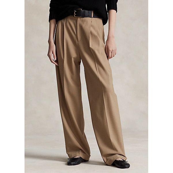 POLO RALPH LAUREN WOOL-BLEND WIDE-LEG TROUSER - Yooto