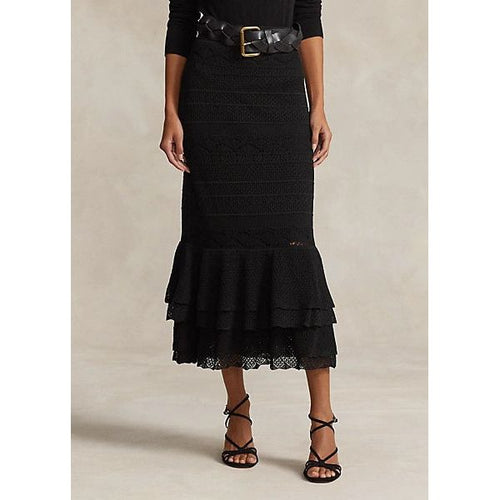 Load image into Gallery viewer, POLO RALPH LAUREN RUFFLE-TRIM POINTELLE SKIRT - Yooto
