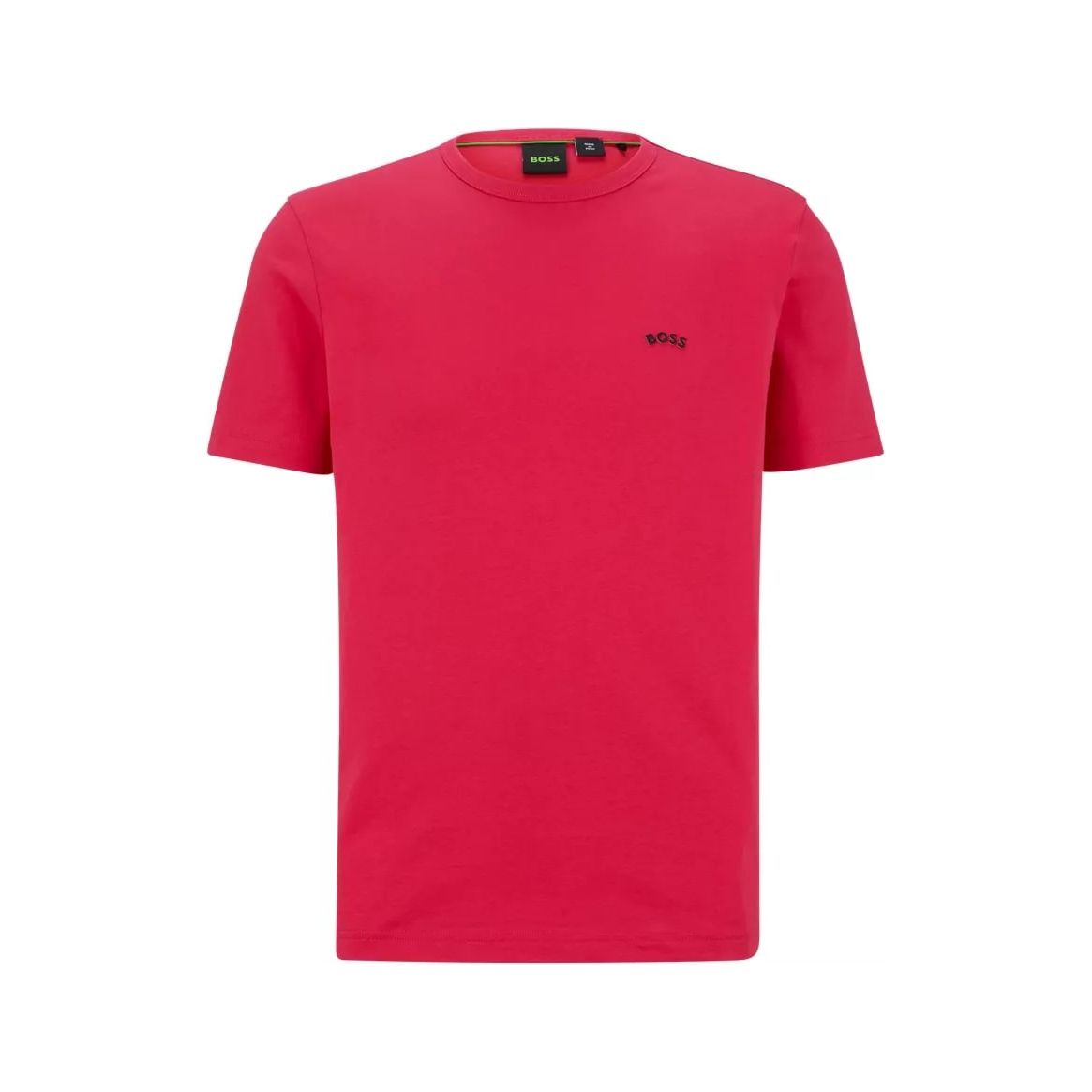 BOSS ORGANIC-COTTON T-SHIRT WITH CURVED LOGO - Yooto