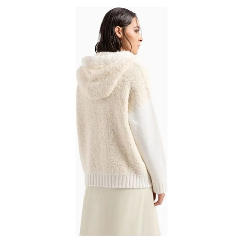 Load image into Gallery viewer, EMPORIO ARMANI HOODED SWEATER IN TEDDY EFFECT FABRIC AND CAPSULE CHALET ALPACA BLEND - Yooto
