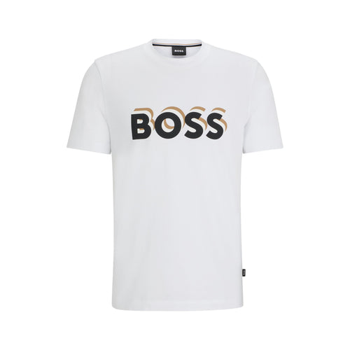 Load image into Gallery viewer, BOSS COTTON JERSEY T-SHIRT WITH LOGO IN THE BRAND&#39;S TYPICAL COLOURS - Yooto
