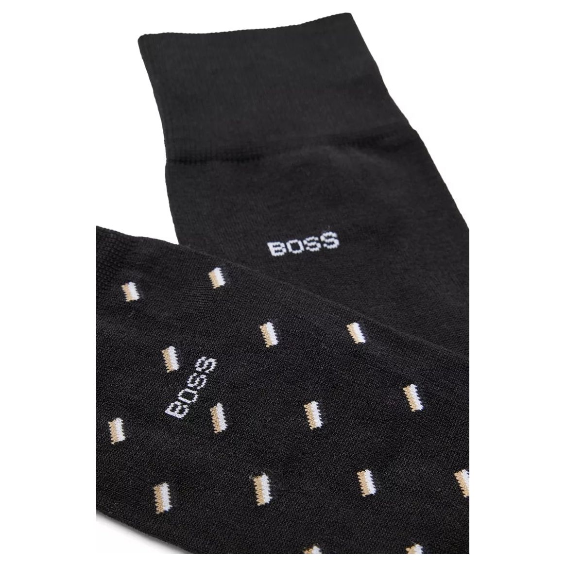 BOSS TWO-PACK OF REGULAR-LENGTH MERCERISED-COTTON-BLEND SOCKS - Yooto