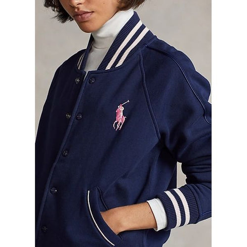 Load image into Gallery viewer, POLO RALPH LAUREN PINK PONY FLEECE BASEBALL JACKET - Yooto
