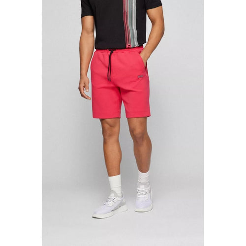 Load image into Gallery viewer, BOSS COTTON-BLEND REGULAR-FIT SHORTS WITH MULTICOLOURED LOGO - Yooto
