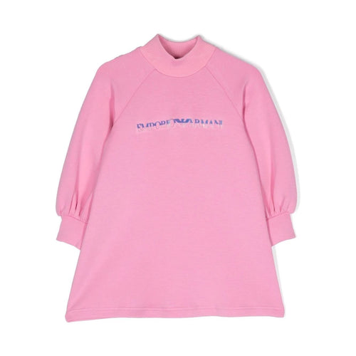 Load image into Gallery viewer, EMPORIO ARMANI KIDS MOCK-NECK, JERSEY-FLEECE DRESS WITH FELT LETTERING - Yooto
