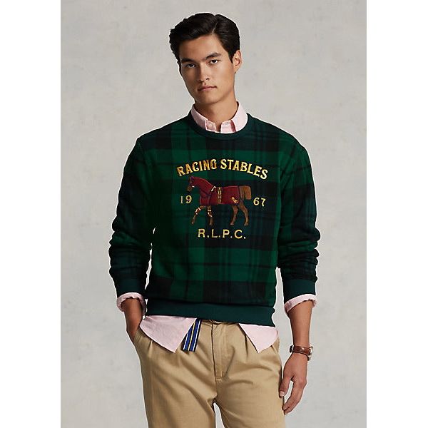 POLO RALPH LAUREN PLAID FLEECE GRAPHIC SWEATSHIRT - Yooto